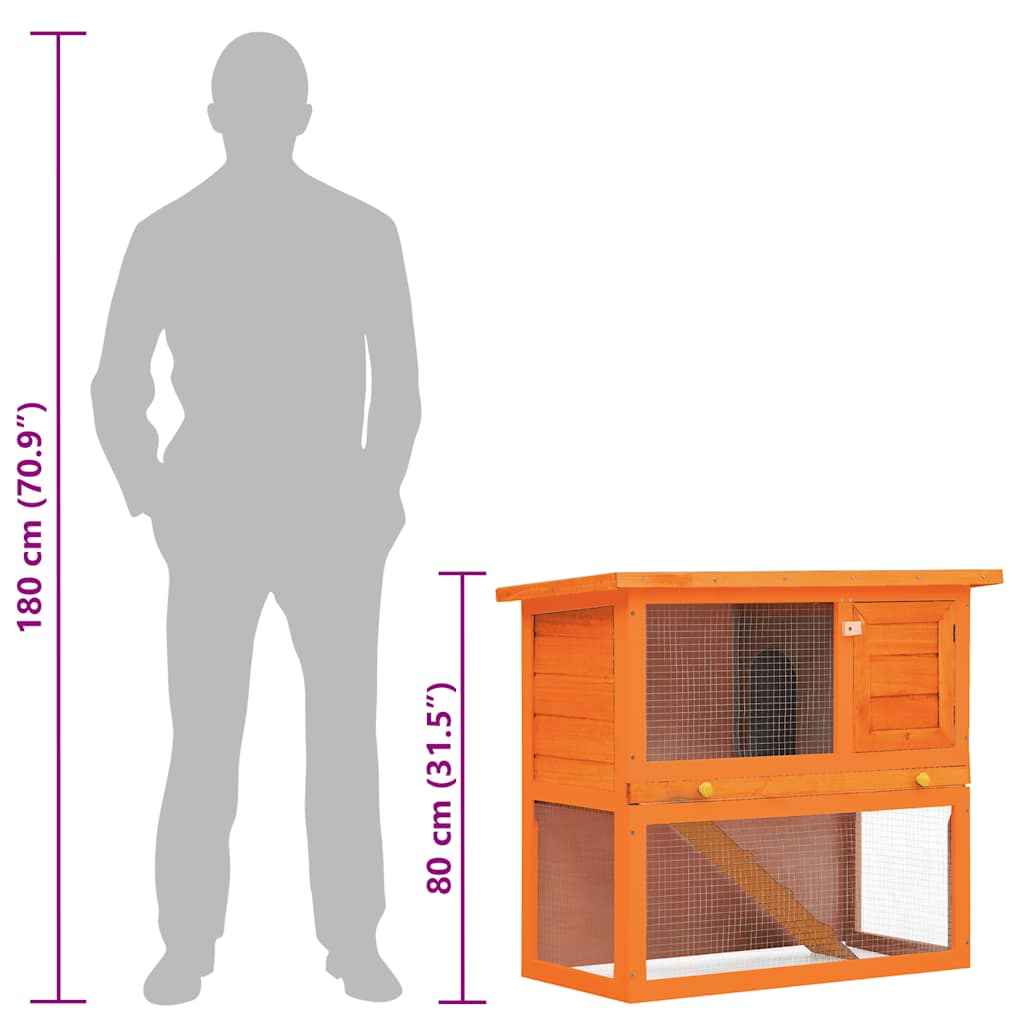 vidaXL Coelheira para animais pequenos 1 porta madeira