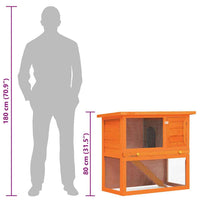 vidaXL Coelheira para animais pequenos 1 porta madeira