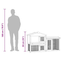 vidaXL Coelheira grande para animais pequenos madeira