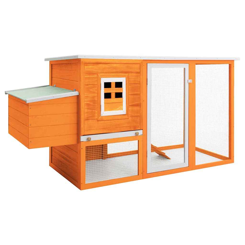 vidaXL Galinheiro de exterior com gaiola para ovos em madeira