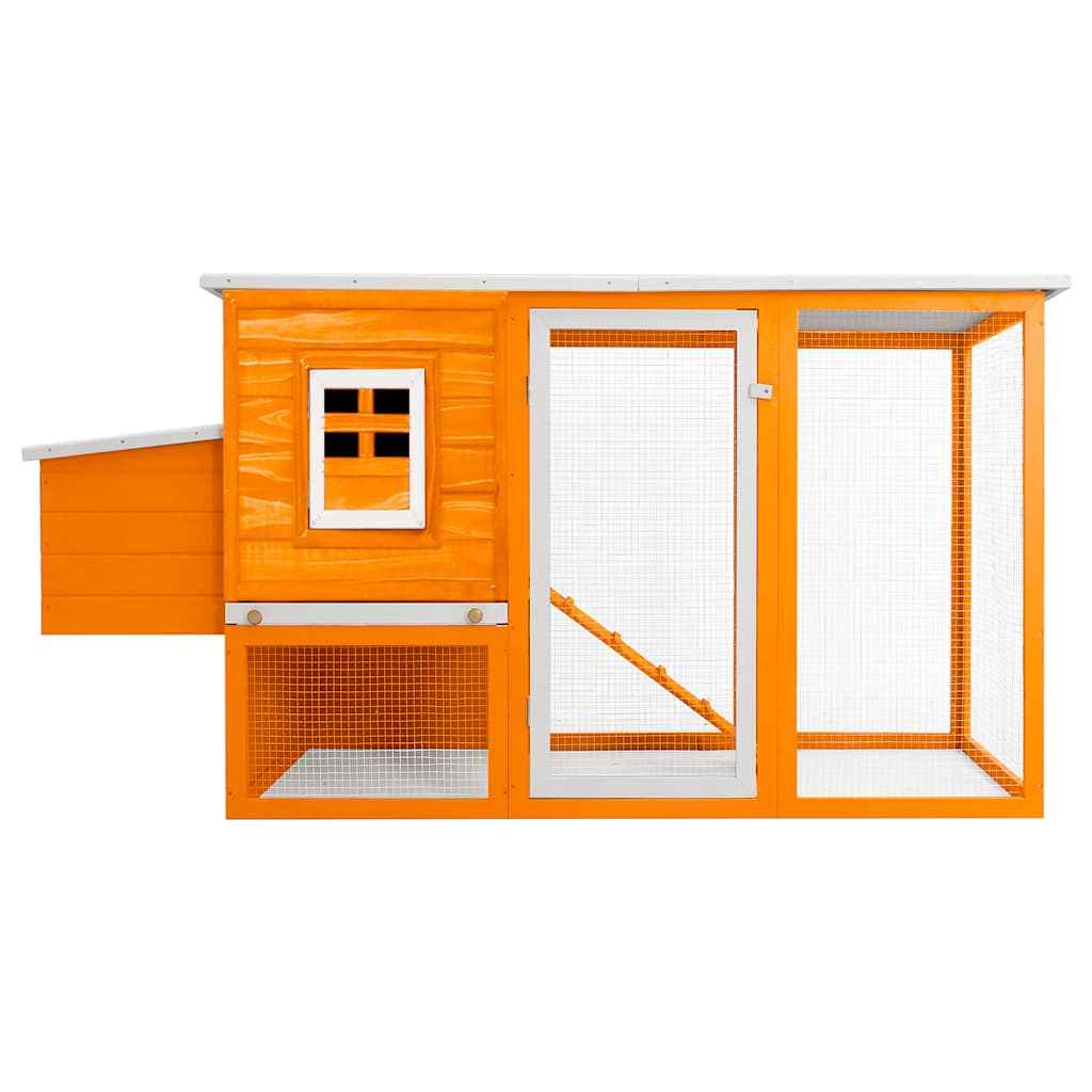 vidaXL Galinheiro de exterior com gaiola para ovos em madeira