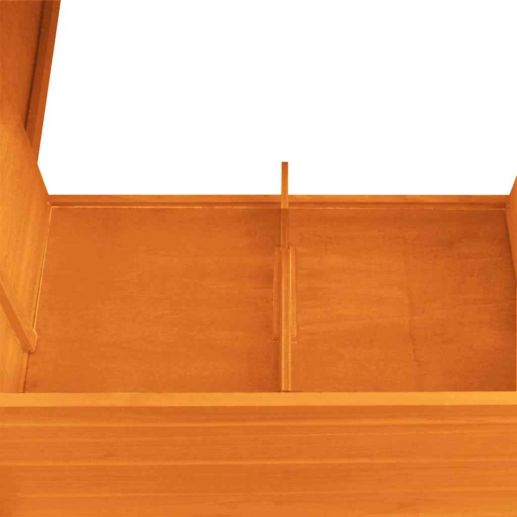 vidaXL Galinheiro de exterior com gaiola para ovos em madeira