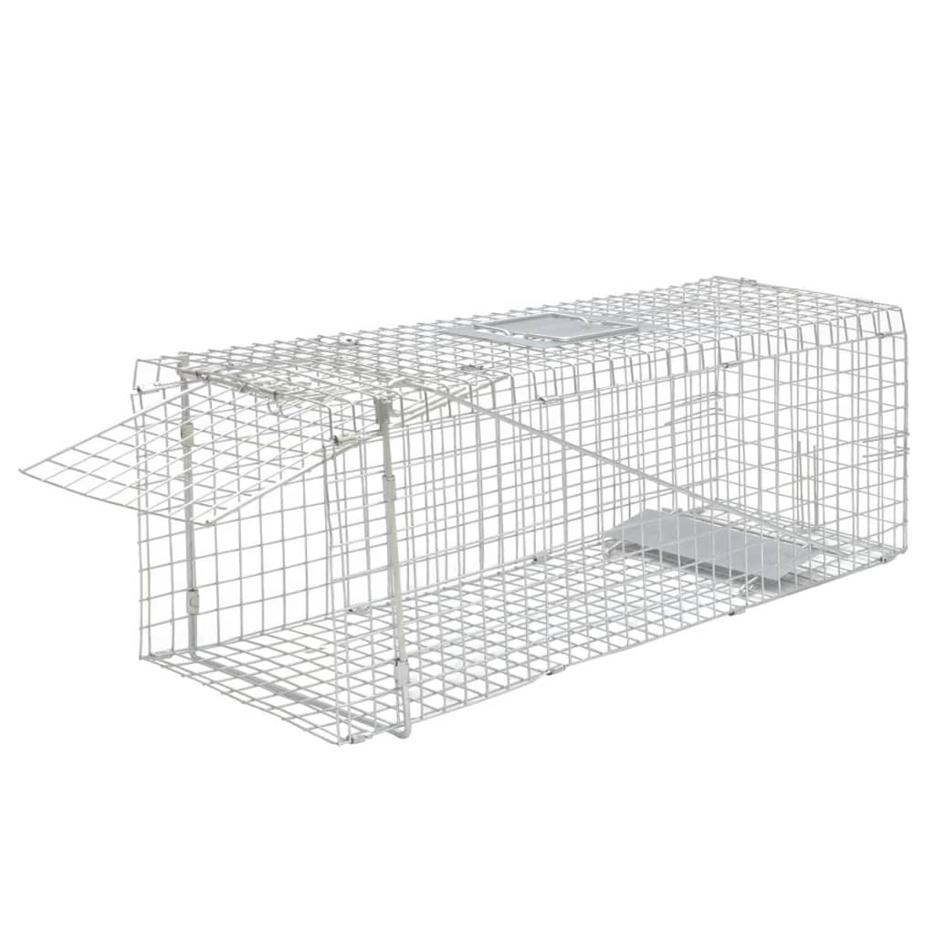 vidaXL Armadilha para animais 64,5x25x26,5 cm Ferro galvanizado