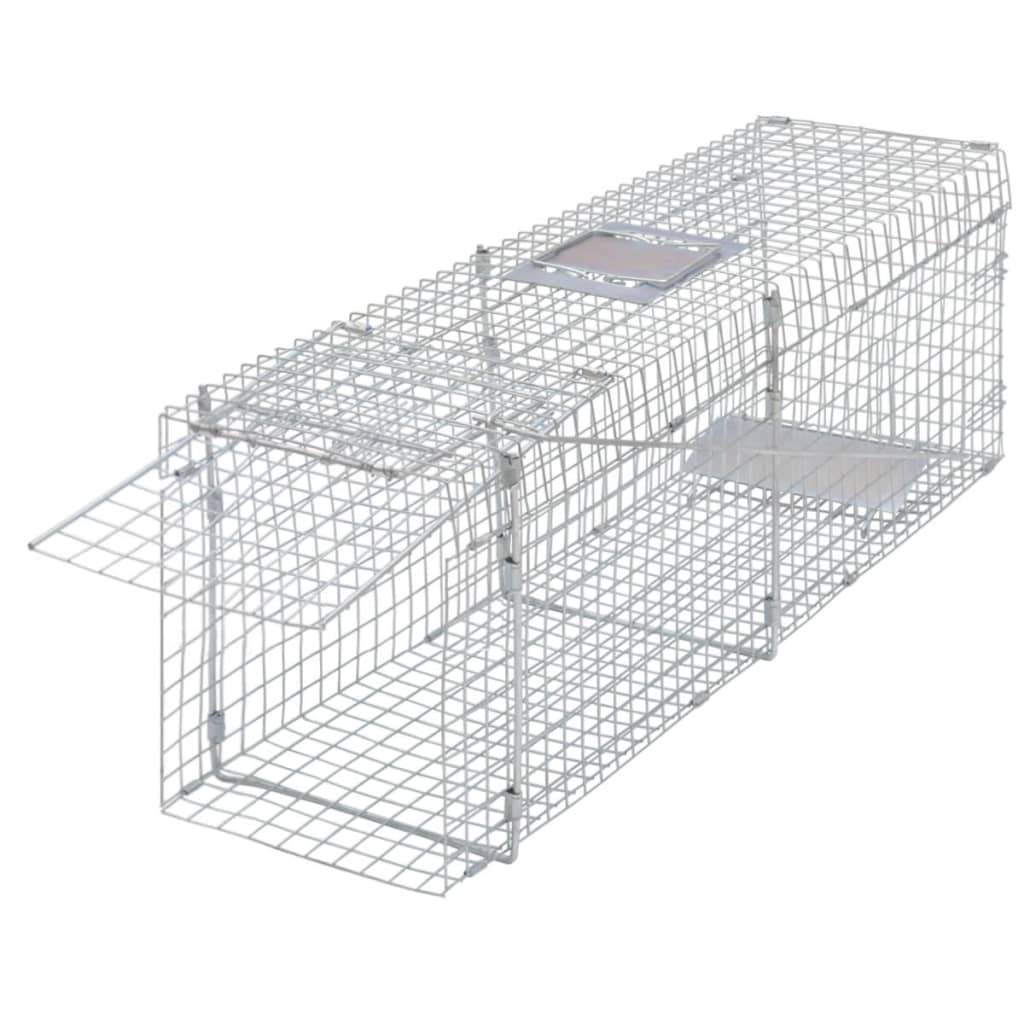 vidaXL Armadilha para animais 64,5x25x26,5 cm Ferro galvanizado