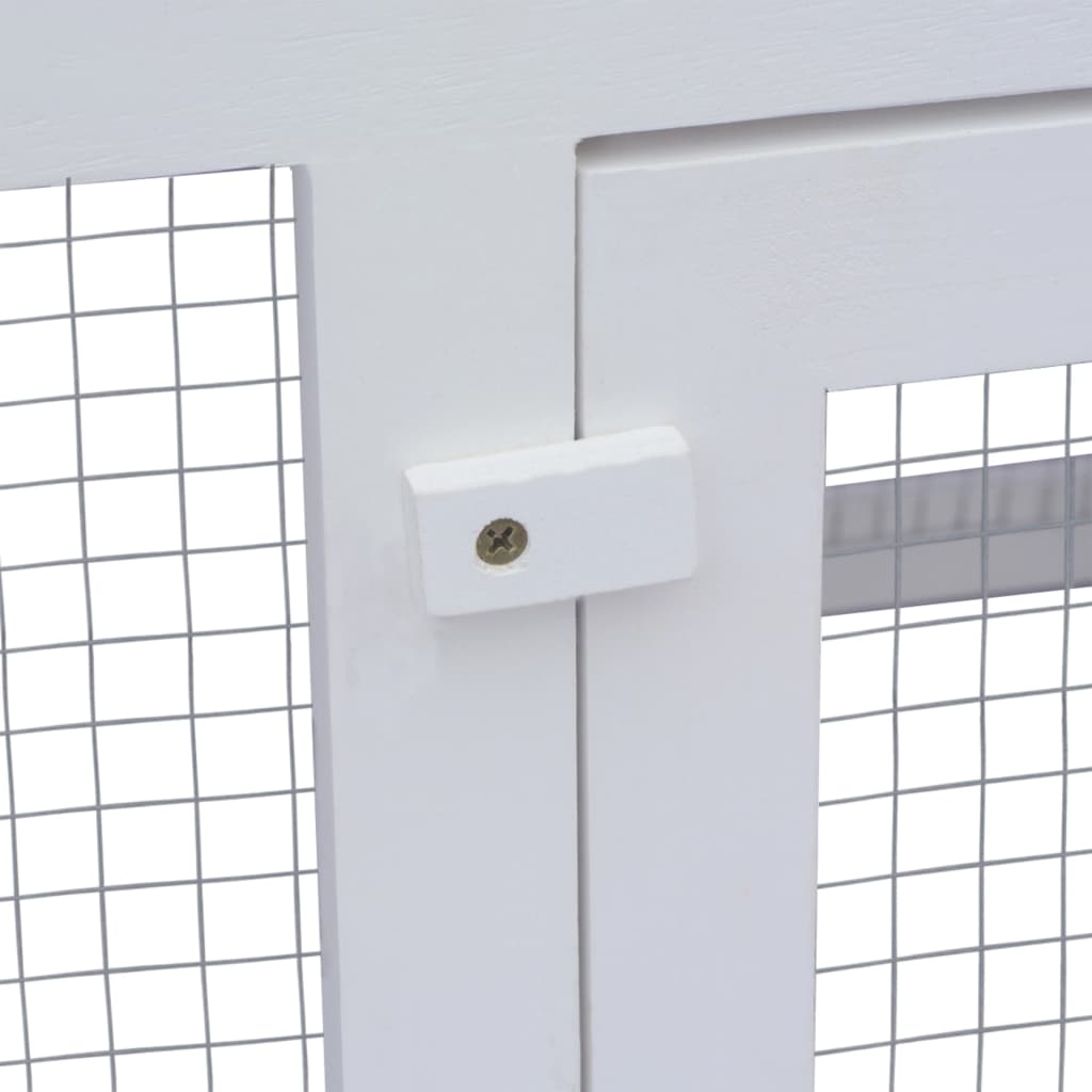 vidaXL Gaiola para coelho c/ chão duplo madeira