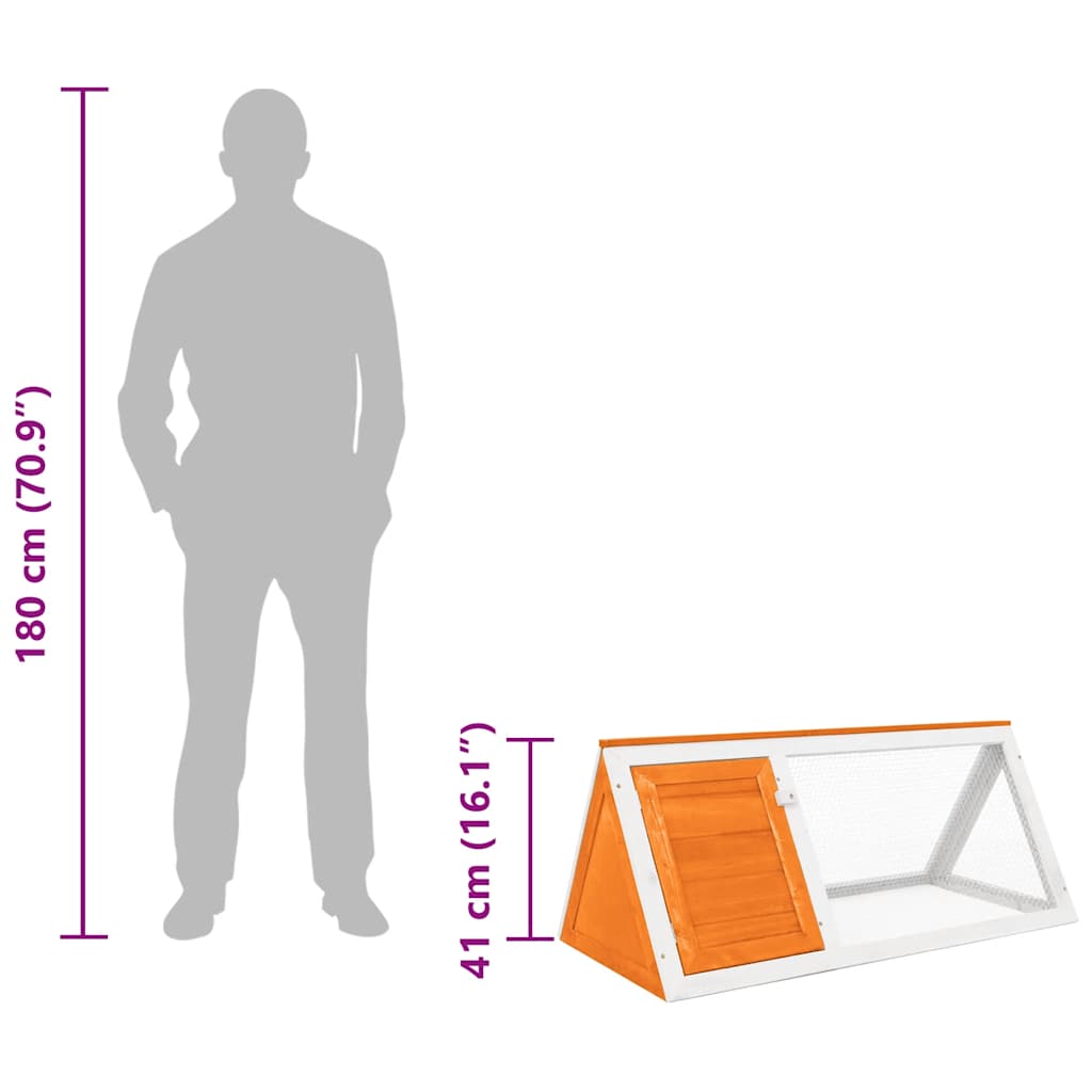 vidaXL Gaiola para coelho madeira