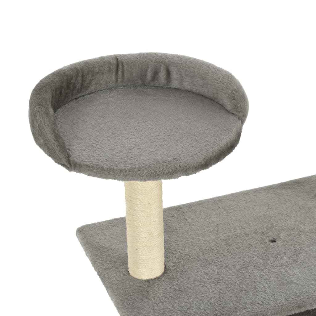 vidaXL Árvore para gatos c/postes arranhadores sisal 95 cm cinzento