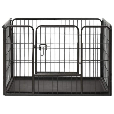 vidaXL Parque para cãezinhos 91,5x59x61 cm aço