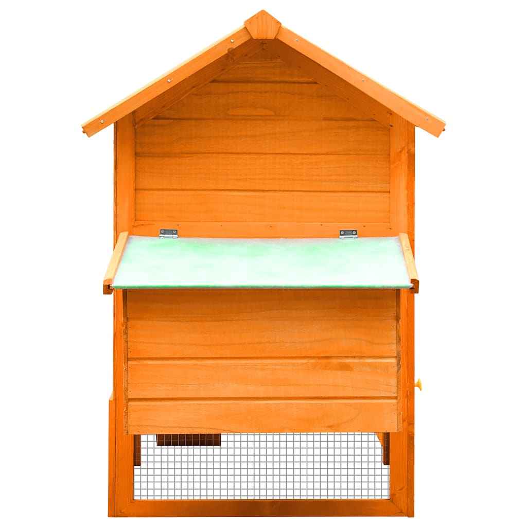 vidaXL Galinheiro em madeira de pinho e abeto maciça 170x81x110 cm