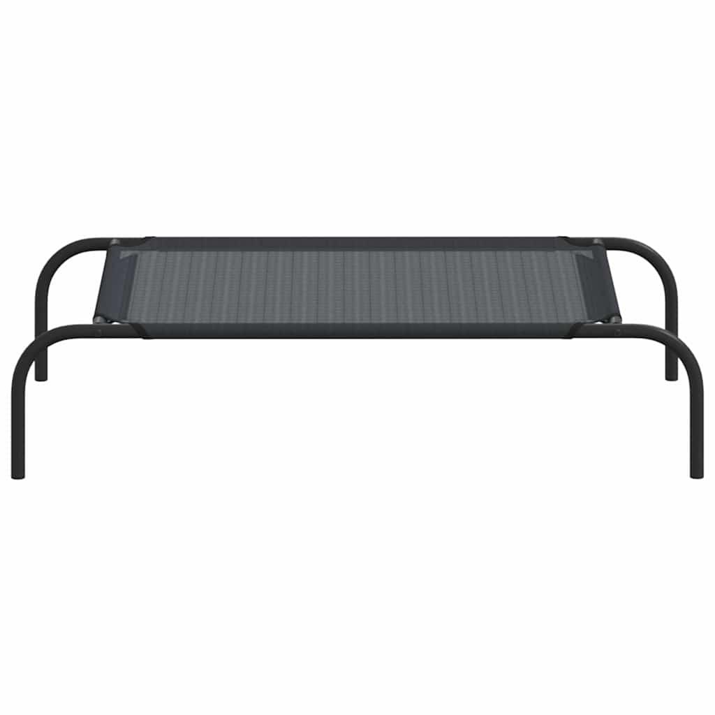 vidaXL Cama para cães elevada preto S textilene