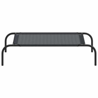 vidaXL Cama para cães elevada preto S textilene