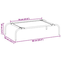 vidaXL Cama para cães elevada preto S textilene