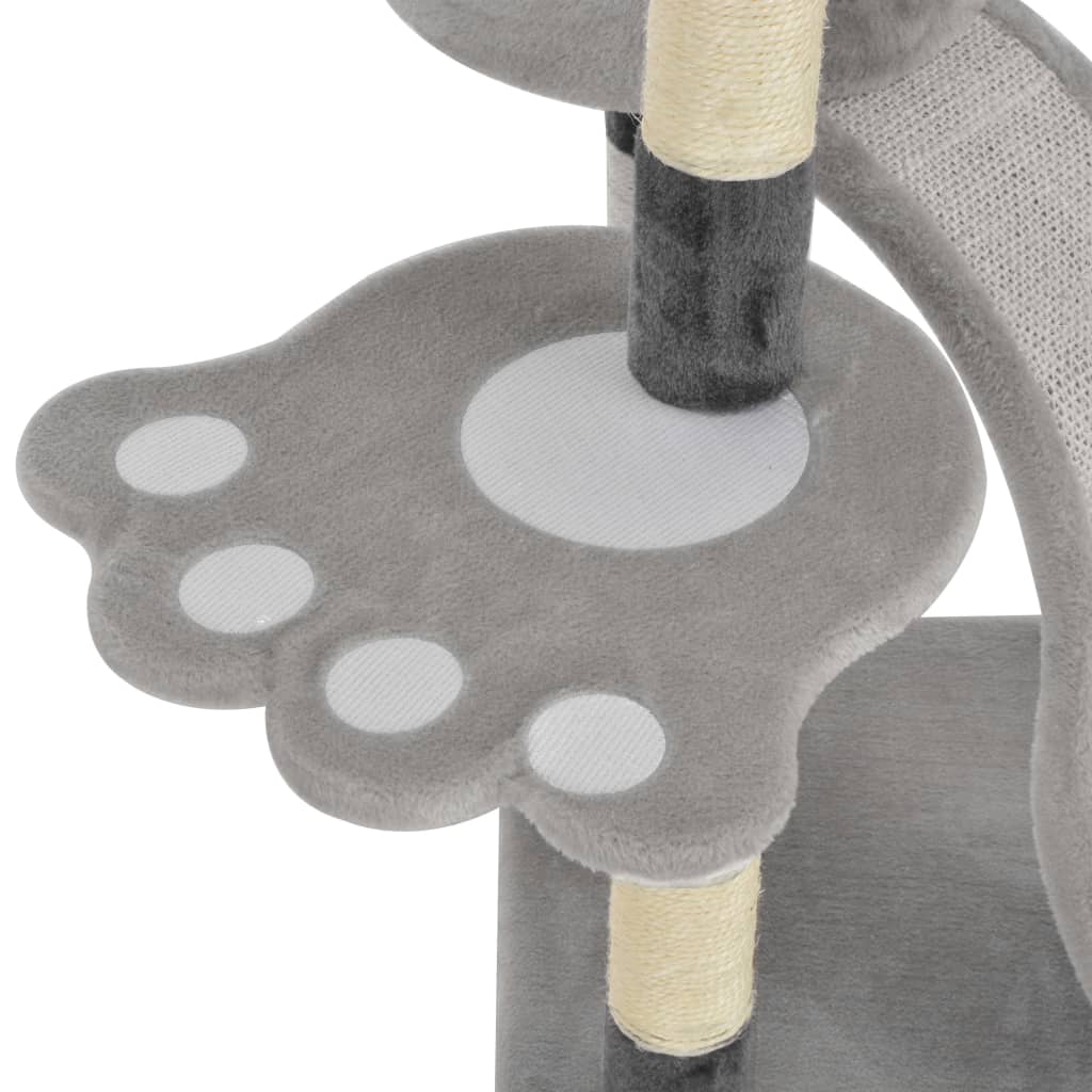 vidaXL Árvore para gatos com postes arranhadores sisal cinzento 145 cm