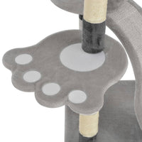 vidaXL Árvore para gatos com postes arranhadores sisal cinzento 145 cm