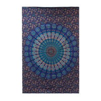 Single Cotton Bedspread + Wall Hanging - Classic Mandala 130cm x 200cm