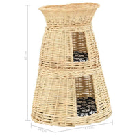 vidaXL 3 pcs cestos p/ gatos + almofadões 47x34x60cm salgueiro natural