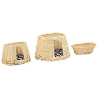 vidaXL 3 pcs cestos p/ gatos + almofadões 47x34x60cm salgueiro natural