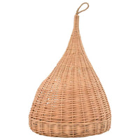 vidaXL Ninho para gatos tipi c/ almofadão 40x60 cm salgueiro genuíno