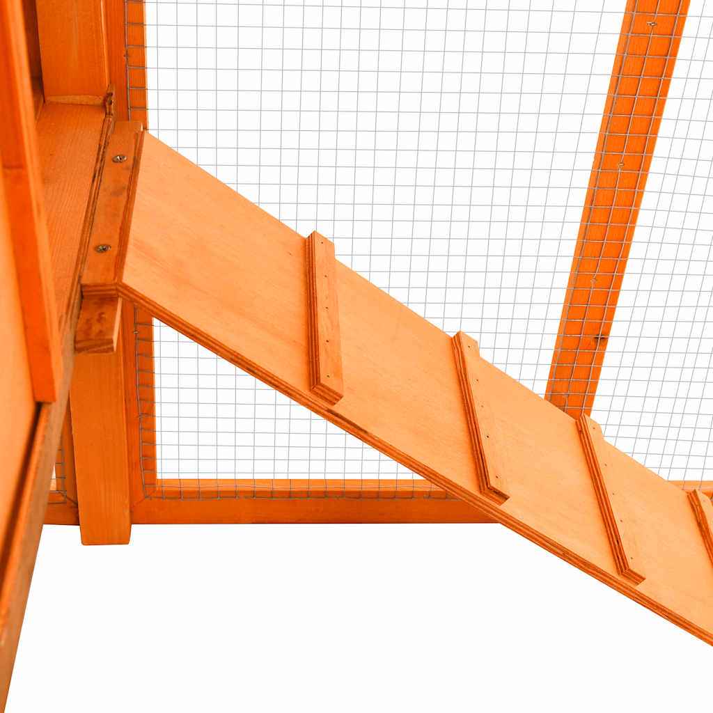 vidaXL Galinheiro com caixa de nidificação madeira de abeto maciça