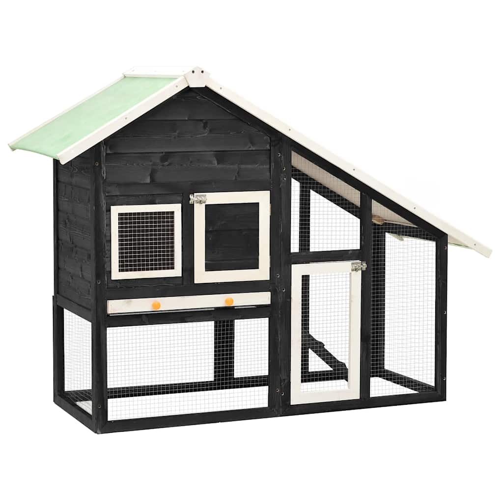 vidaXL Coelheira 140x63x120 cm madeira de abeto maciça