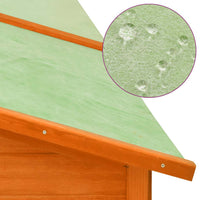 vidaXL Coelheira exterior c/ parque madeira de abeto maciça castanho