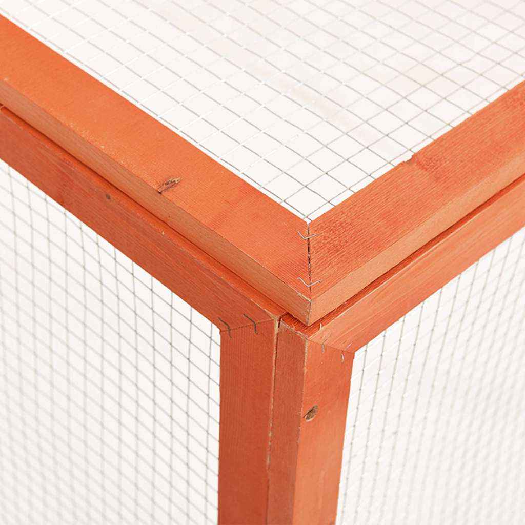 vidaXL Coelheira 124x120x60 cm madeira de abeto maciça