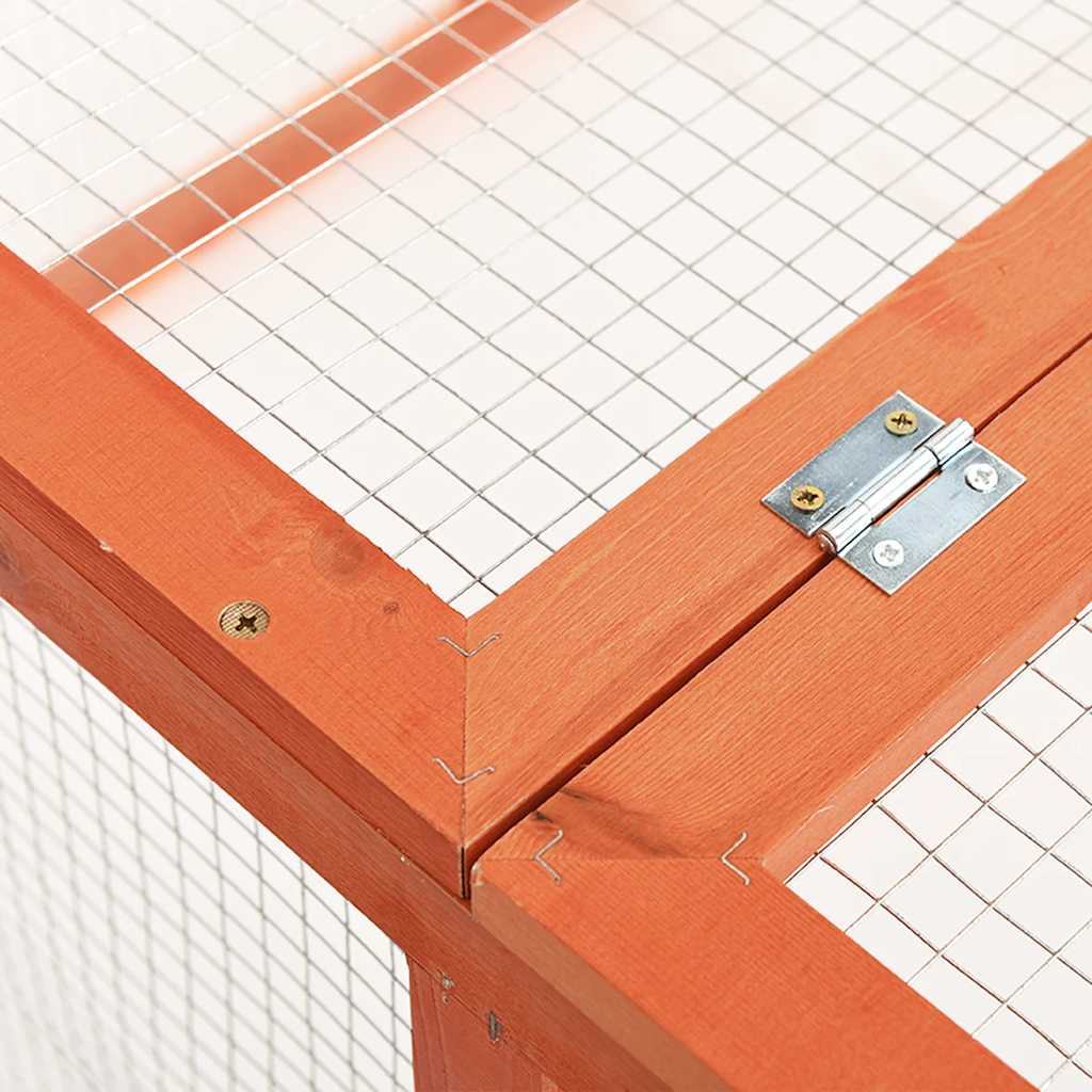 vidaXL Coelheira 124x120x60 cm madeira de abeto maciça