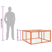 vidaXL Coelheira 124x120x60 cm madeira de abeto maciça