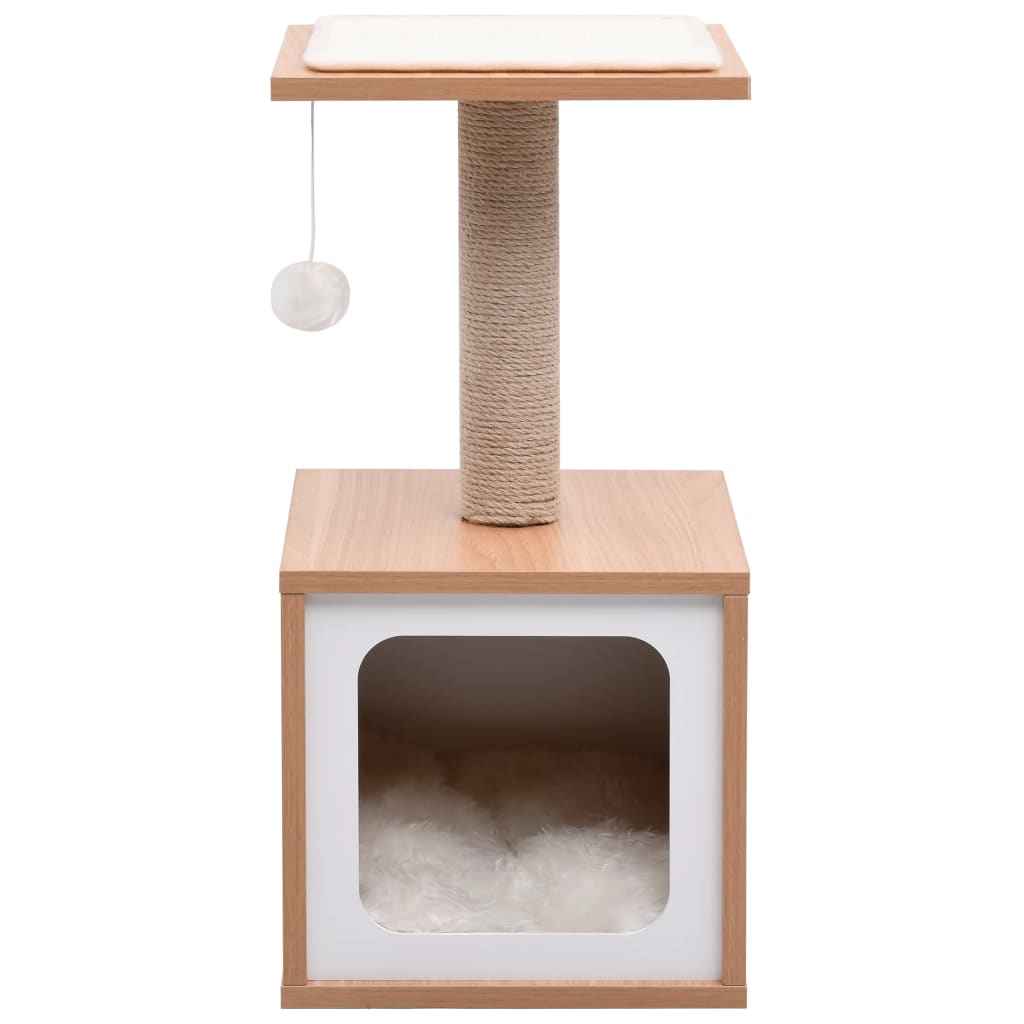 vidaXL Árvore para gatos c/ tapete arranhador sisal 62 cm