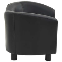 vidaXL Sofá para cães 67x41x39 cm couro artificial preto