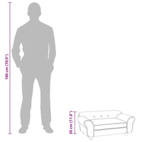 vidaXL Sofá para cães 72x45x30 cm pelúcia cinzento