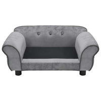 vidaXL Sofá para cães 72x45x30 cm pelúcia cinzento