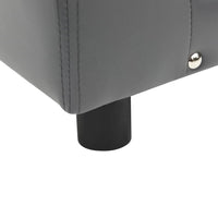 vidaXL Sofá para cães 81x43x31 cm pelúcia e couro artificial cinzento