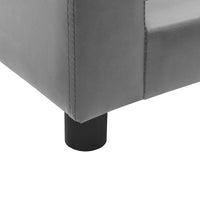 vidaXL Sofá para cães 60x43x30 cm pelúcia e couro artificial cinzento
