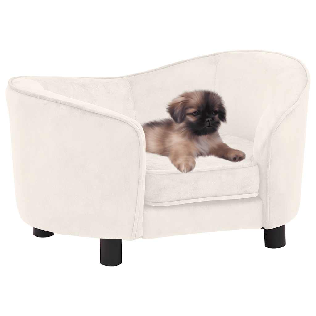 vidaXL Sofá para cães 69x49x40 cm pelúcia preto
