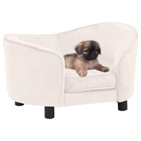 vidaXL Sofá para cães 69x49x40 cm pelúcia preto