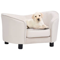 vidaXL Sofá para cães 69x49x40 cm pelúcia e couro artificial preto