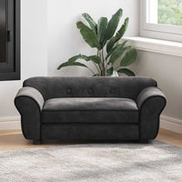 vidaXL Sofá para cães 72x45x30 cm pelúcia cinzento