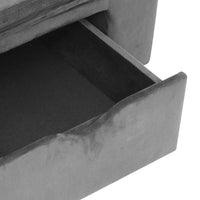 vidaXL Sofá para cães com gaveta 75x50x38 cm pelúcia cinzento