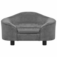 vidaXL Sofá para cães 67x47x36 cm pelúcia preto