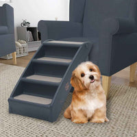 vidaXL Escadas para cães dobráveis 62x40x49,5 cm cor creme