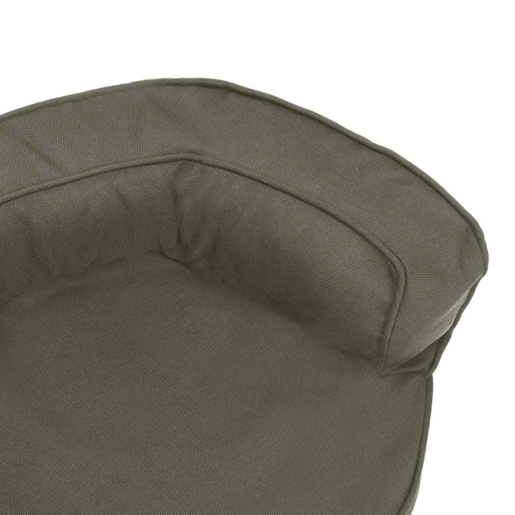vidaXL Cama para cães ergonómica 60x42cm aspeto linho cinzento-escuro