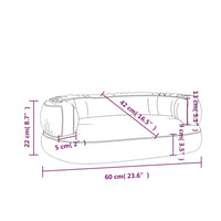 vidaXL Cama p/ cães em espuma ergonómico 60x42cm couro artificial azul