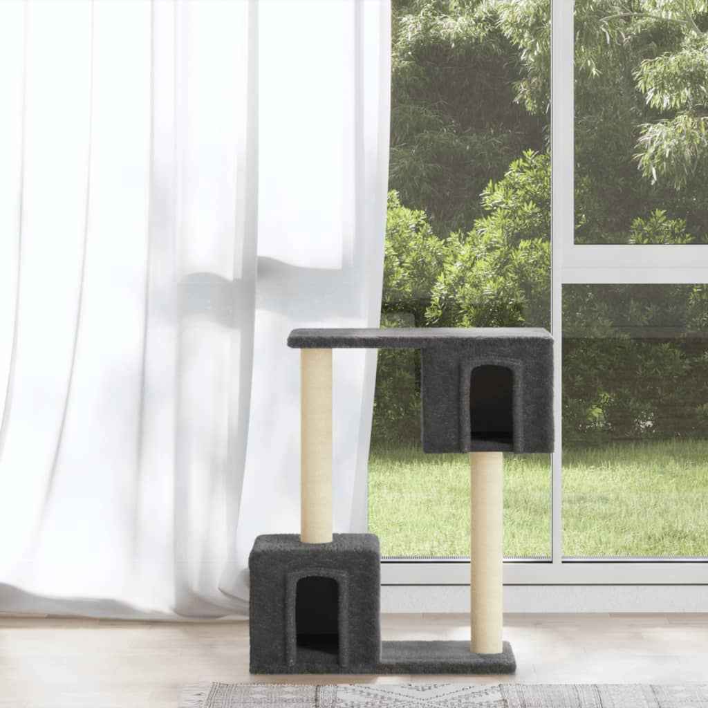 vidaXL Árvore para gatos c/ postes arranhadores sisal 60 cm cor creme