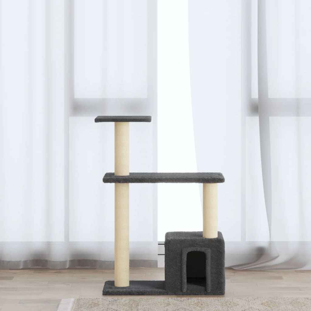 vidaXL Árvore para gatos c/ postes arranhadores sisal 70 cm cor creme