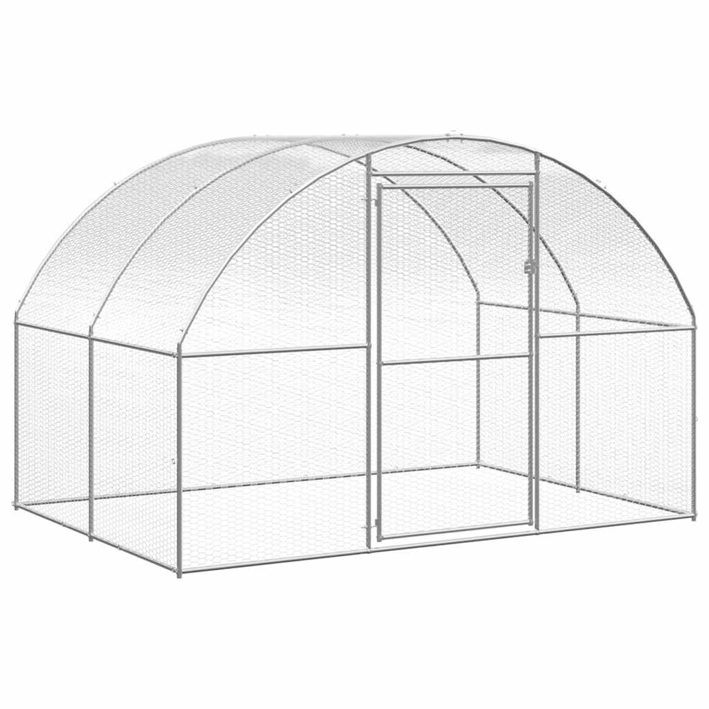 vidaXL Galinheiro de exterior 3x2x2 m aço galvanizado