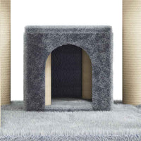 vidaXL Árvore p/ gatos c/ postes arranhadores sisal 171 cm cinza-claro