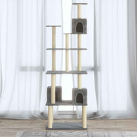 vidaXL Árvore para gatos c/ postes arranhadores sisal 188 cm cor creme