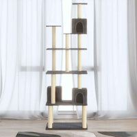 vidaXL Árvore para gatos c/ postes arranhadores sisal 188 cm cor creme