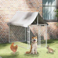 vidaXL Canil de exterior com telhado 100x100x150 cm